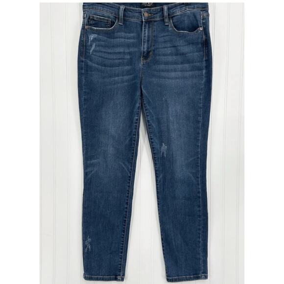 Judy Blue Relaxed Fit Women Size 14W Stretch High Rise Tummy Control Denim Jeans - Picture 1 of 14